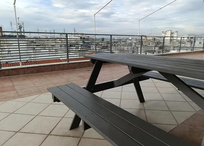 Panoramic View - Lux 1 Bdr Penthouse With Stunning View - 300m From Metro Thessalonique